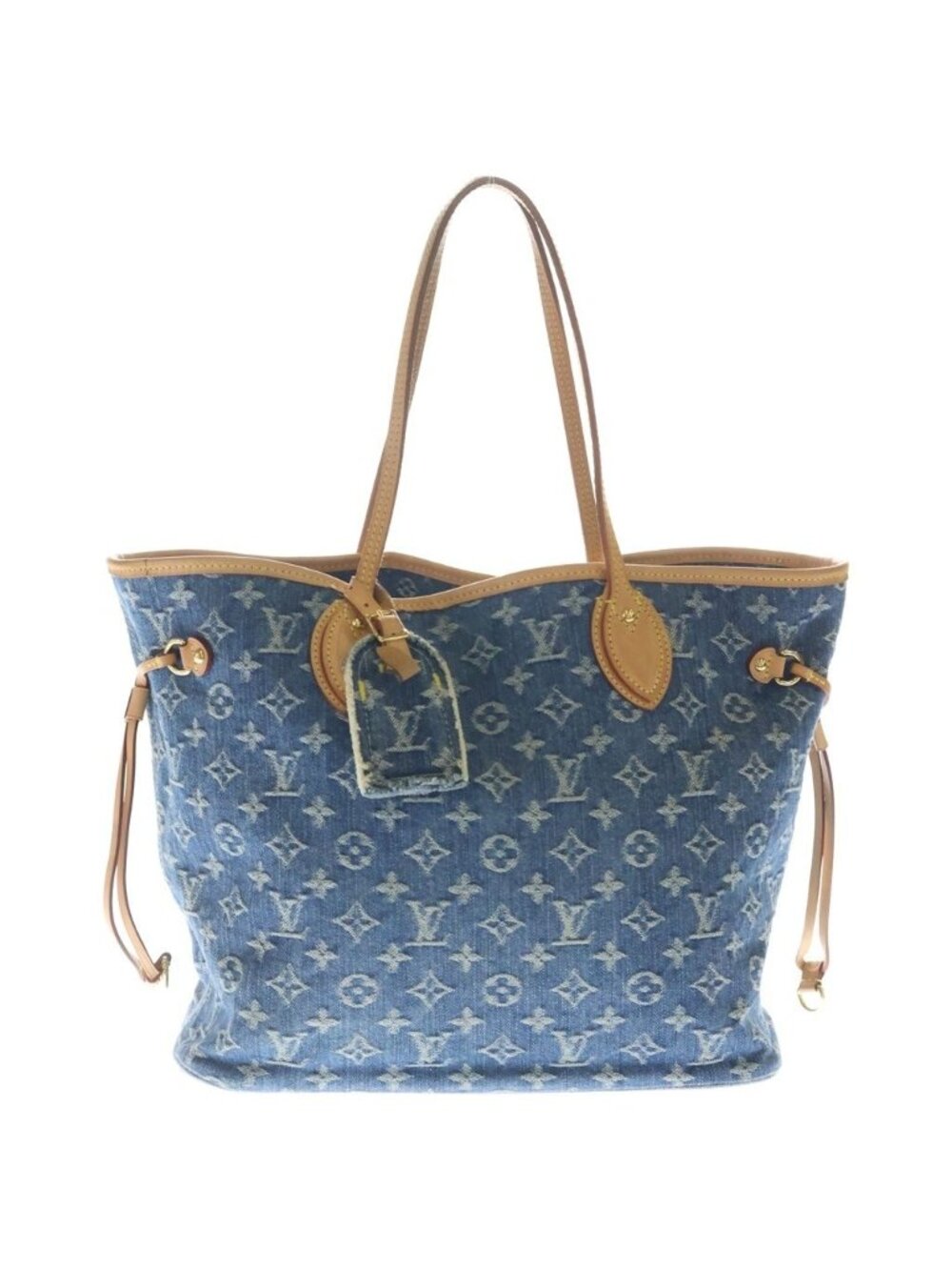 Louis Vuitton Monogram Denim Neverfull MM Hand Tote Bag Indigo